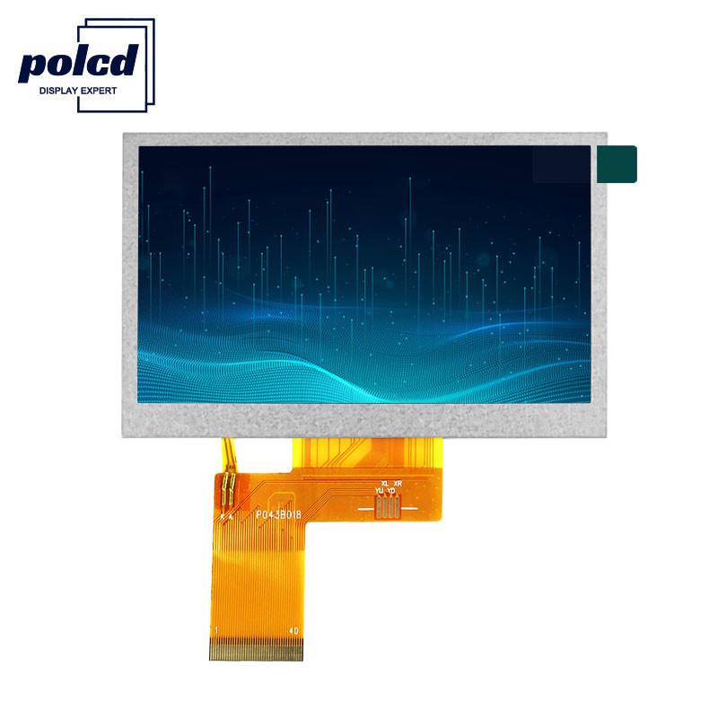 Яркость 300 Полкд экран касания дисплея 800С480 ТФТ 4,3 дюймов Тфт Лкд сопротивляющийся