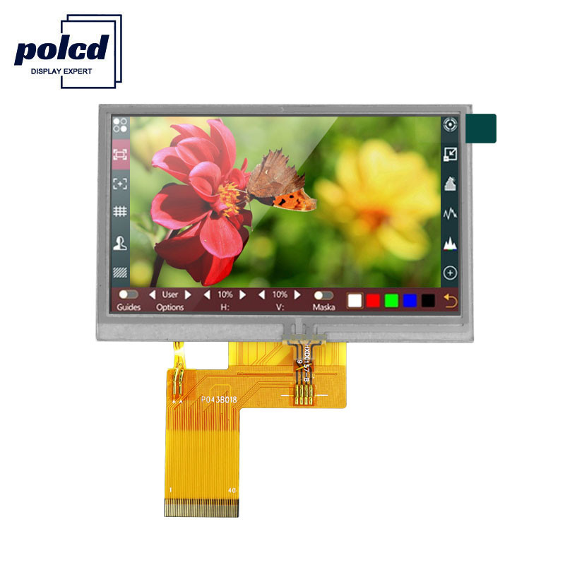Polcd RGB 24-битный 4,3-дюймовый Tft-дисплей 300 Nits Tft емкостный сенсорный экран