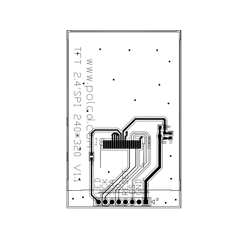 Экранный дисплей касания дисплея ST7789V2 Tft Pin 2,4 Spi Tft Lcd Polcd 18