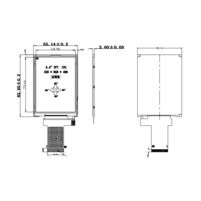 Полкд 350 Нит 800С480 дисплей Ипс 5 дюймов дисплей 18 БИТ РГБ Ипс Тфт 153 * 153 Ум